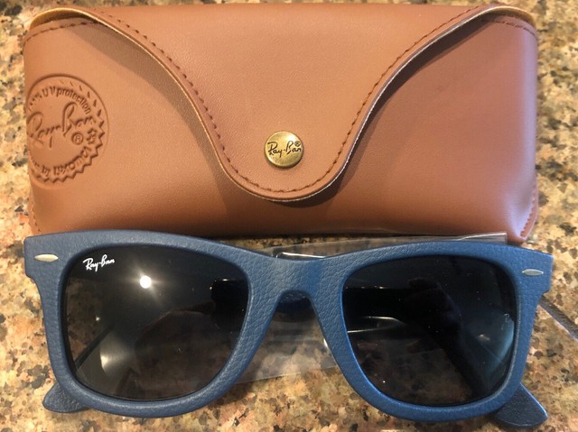 ray ban leather frame
