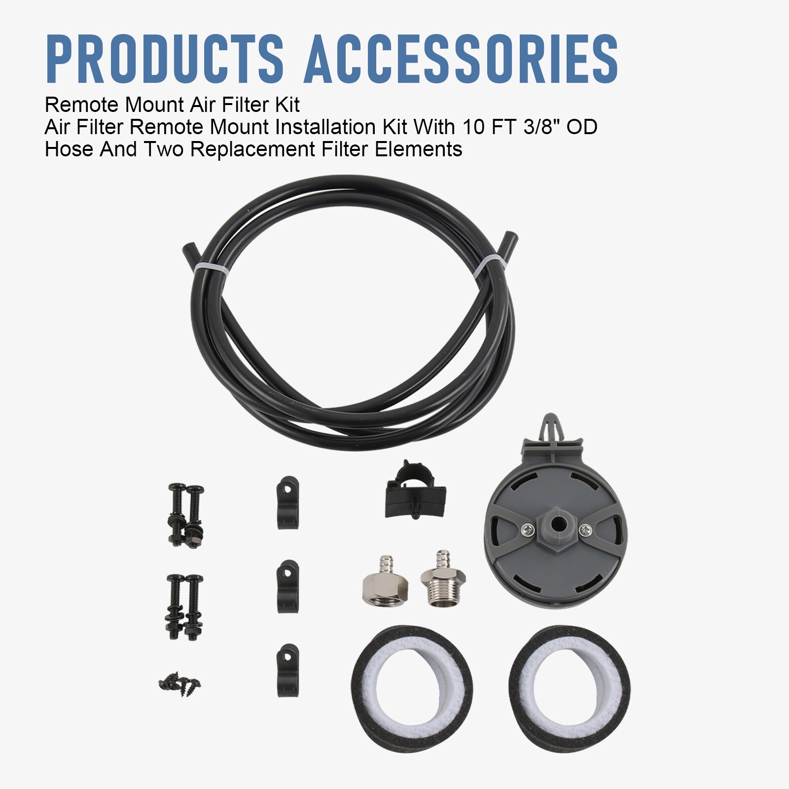 150 PSI AIR COMPRESSOR 1/4&Prime; HOSE NEW KIT FIT FOR TRAIN HORNS BAG SUSPENSION 12V