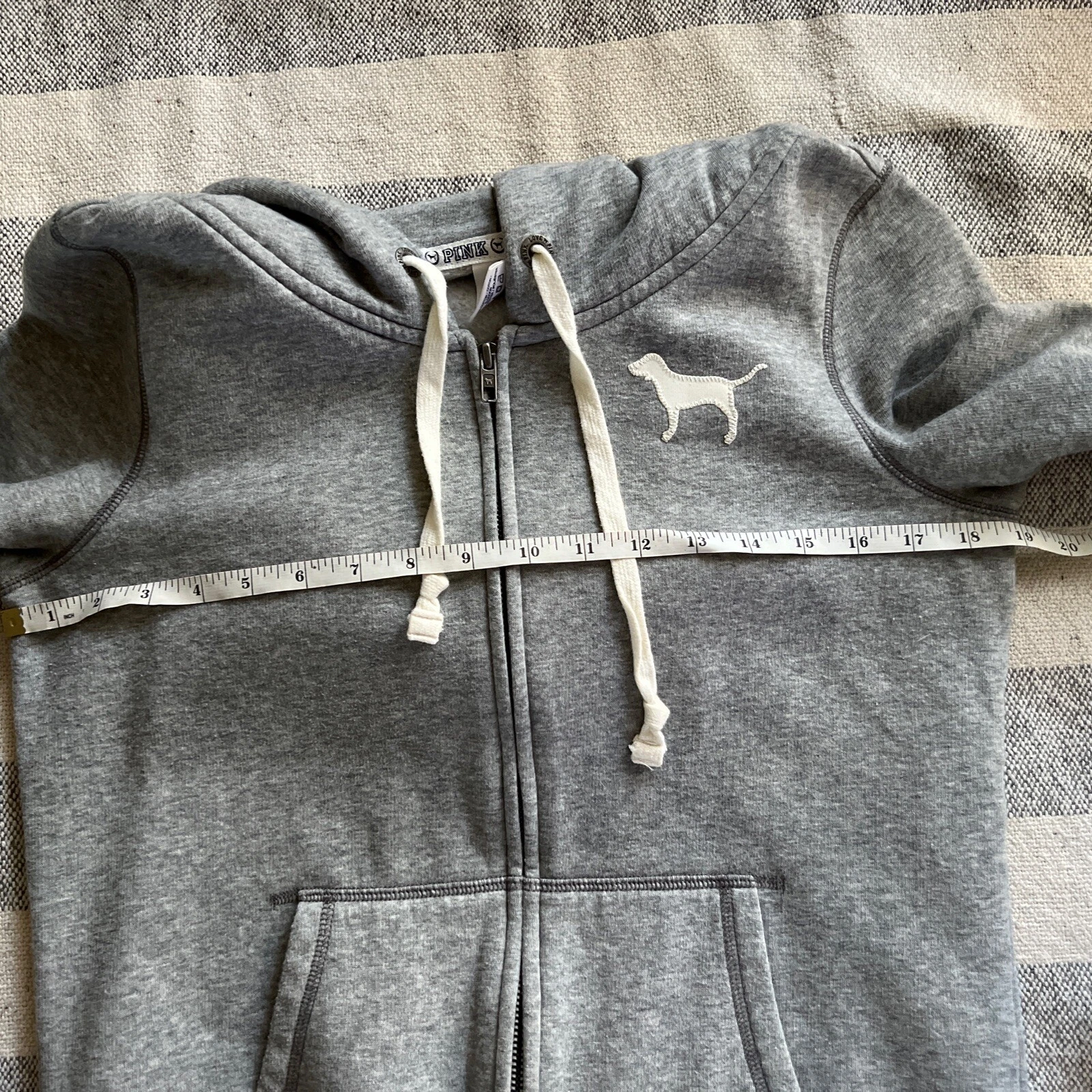 UNDERCOVER Victorias Secret rosa! Felpa con cappuccio con cerniera donna taglia large