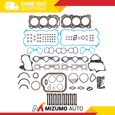 Full Gasket Set Head Bolts Fit 09-14 Nissan Altima Maxima Murano Quest VQ35DE