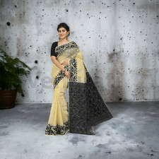 Handwoven Designer Dhakai Jamdani Saree Soft Cotton Saree Pure Cotton Soft Sari