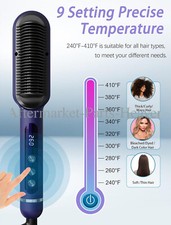 30s Fast Heating Advanced Negative Ionic Hair Straightener Brush 9 Temp Settings