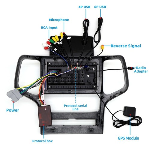 Fit For Jeep Grand Cherokee 2008-2013 Car Stereo GPS 4+32GB Mirror Link FM/RDS - Foto 4 di 24