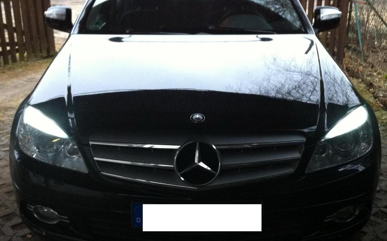 Kit LED Mercedes W204 blanc xénon anti erreur pour enlever l'éclairage jaune intérieur et plaque