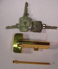 BRASS WORKS KNOB CYLINDER AND KNOB T-TURN BRASS # 1407-MPCH