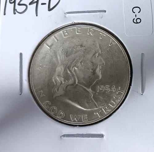 1954-D Franklin Half Dollar 50¢ Denver Mint 90% Silver -Slider Unc/BU