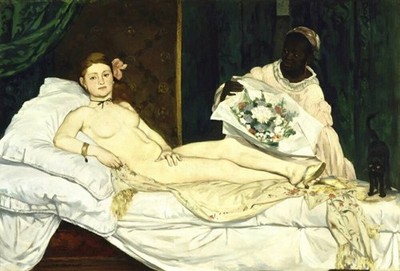 Art-Style Peelable Wallpaper Poster (Full Size) Manet  Olympia  850×576mm