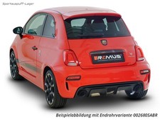 Remus Sportauspuff+Klappe Fiat Abarth 595 Comp. >= 04/2019 2x102mm schräg BLACK