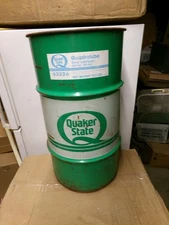 Quaker State Oil Corp Lubricant 16 Gallon Drum Barrel Garbage Can Man Cave