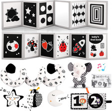 High Contrast Baby Toys for Newborn, Black and White Baby Sensory Toys for 0-6-1