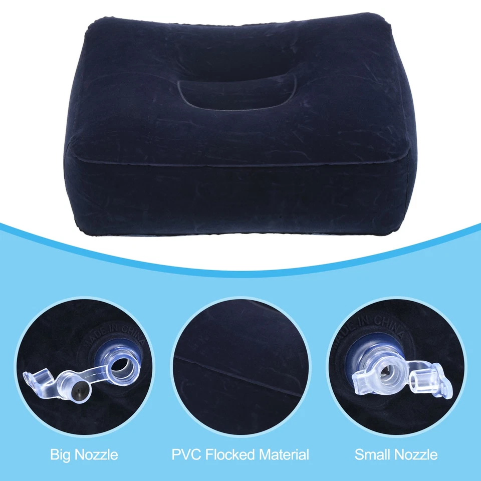 2 шт. дорожная подушка для ног надувной коврик подставка для ног подушка темно-синяя - Изображение 4 из 4