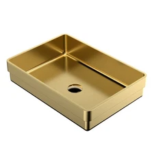 Karran USA CCT200 Cinox 20" Rectangular Stainless Steel Drop In - Gold
