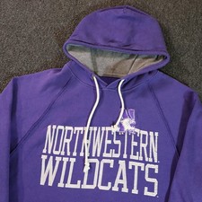 Northwestern Wildcats J America Mens XL Purple Hoodie Vintage College Retro 2000