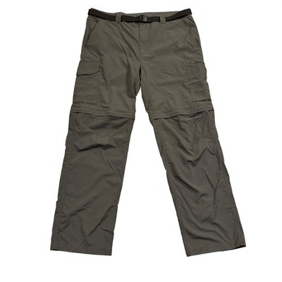 Columbia Silver Ridge Convertible Cargo Pants Mens 38x32 Gray Hiking Zip Off