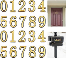 20Pcs 2 Inch Mailbox Numbers for Outside, 0-9 Gold Mailbox Numbers Self Adhesive
