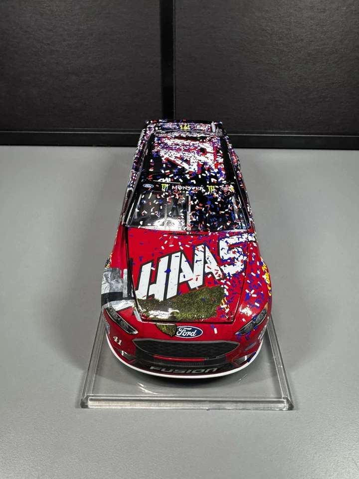 Kurt Busch 2017 Haas Daytona 500 1/24 Raced Version NASCAR Diecast - Image 2 of 4