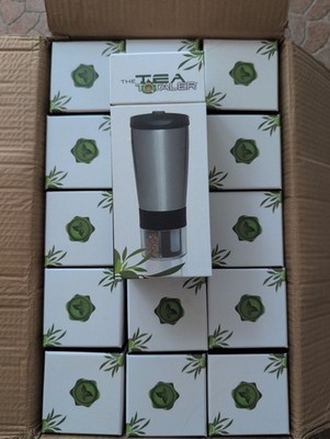 Tea Totaler Travel Stainless Steel Mug with Tea Bag Storage Infuser Box Of 15