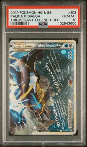 2010 #102 PALKIA & DIALGA LEGEND-HOLO PSA 10