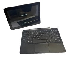 All Black Intel Nexbook NXW10QC32G 10.1  Tablet: Keyboard Dock  Charger   Works