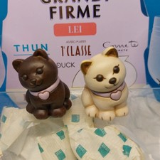 COPPIA GATTINO MORO +  GATTINO BEIGE THUN BAULI GATTO NERO UOVO DI PASQUA 2026