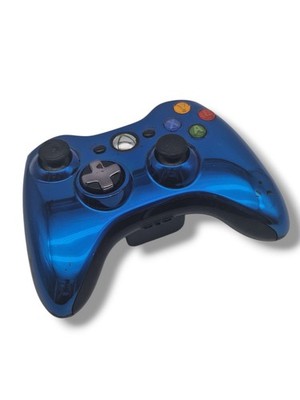  Original Wireless Controller 1403 chrom chrome blau Xbox 360 getestet 