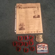 Region 7 VII collection 1957 news letter 1958 patch   1960 belt buckle 7 slides 