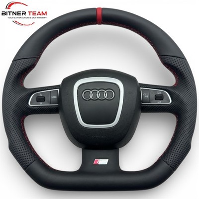 Tuning Lenkrad Lederlenkrad Multifunktion AUDi A4 B7 8E ABGEFLACHT S-Line Airbag