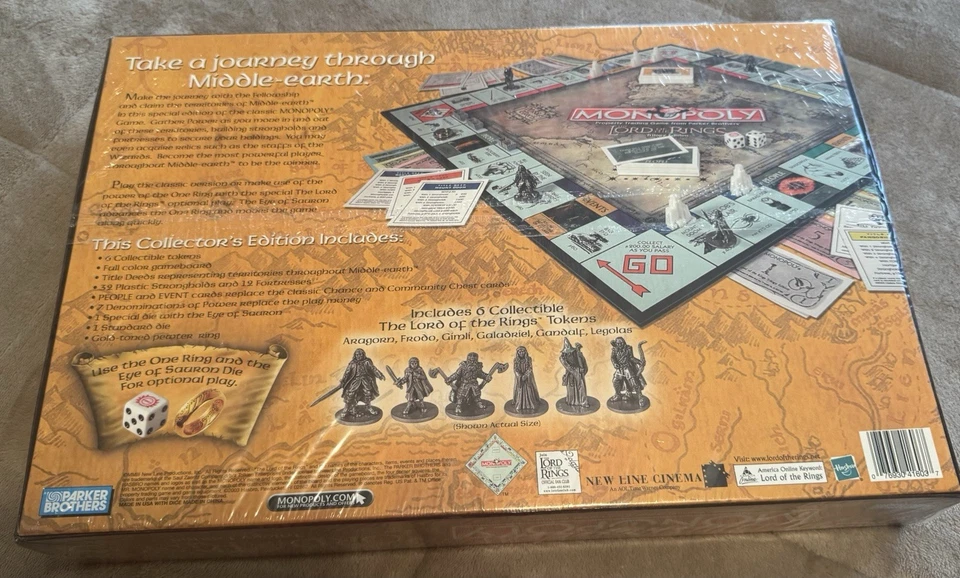 2003 Lord Of The Rings Monopoly Game Trilogy Edition NIB Sealed Never Opened - Image 2 of 4