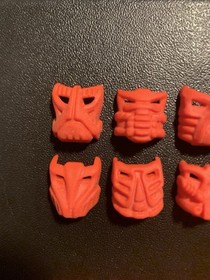 Lego Bionicle Lehvak Red Krana Mask Set Of 8, Xa Za Vu Ca Yo Ja Su Bo, #1