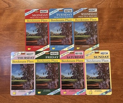 Complete 2015 Masters Augusta National Golf Berckmans Place VIP BADGE SET