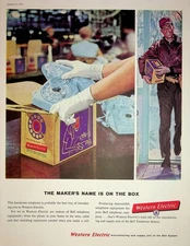 Original 1959 Vintage Telephone Ad: Western Electric, Unit of the Bell System