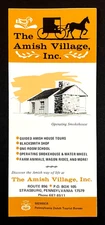 1960s Strasburg PA Amish Village Dutch Village Tours Vintage Travel Brochure