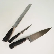 Set of 3 ZWILLING Henckels Knives 10" Slicer 8" Chef 4" Pairing German Made