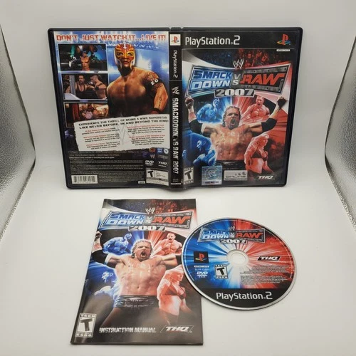 WWE SmackDown vs. Raw 2007 (Sony PlayStation 2, 2006) CIB Complete, Tested