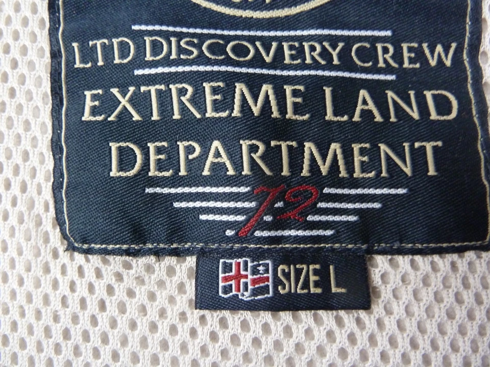 Chaqueta polar Extreme Land para hombre grande beige cremallera completa cálido abrigo informal al aire libre Foto 4 de 4