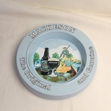 Vintage Mackeson Stout Pub Ashtray.  Advertising Memorabilia for Retro Bar