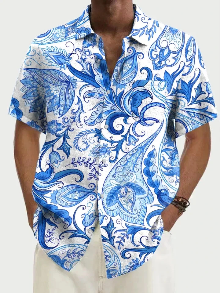 Retro Blue And White Porcelain Paisley Short Sleeve Hawaiian Shirts Unisex S-5XL
Opens in a new wind