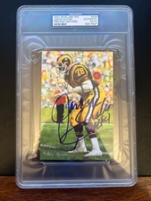 JACKIE SLATER GOAL LINE ART 4X6 AUTOGRAPH!! PSA CERTIFIED!! SLABBED FOR DISPLAY!