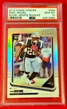 Sony Michel RC 2018 Panini Score Update REF Card#469 PSA10!Patriots RB RC POP1  