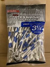 New 75ct (Approx) Pride Professional Golf Tees Pro Length Plus 3 1/4" Resealable