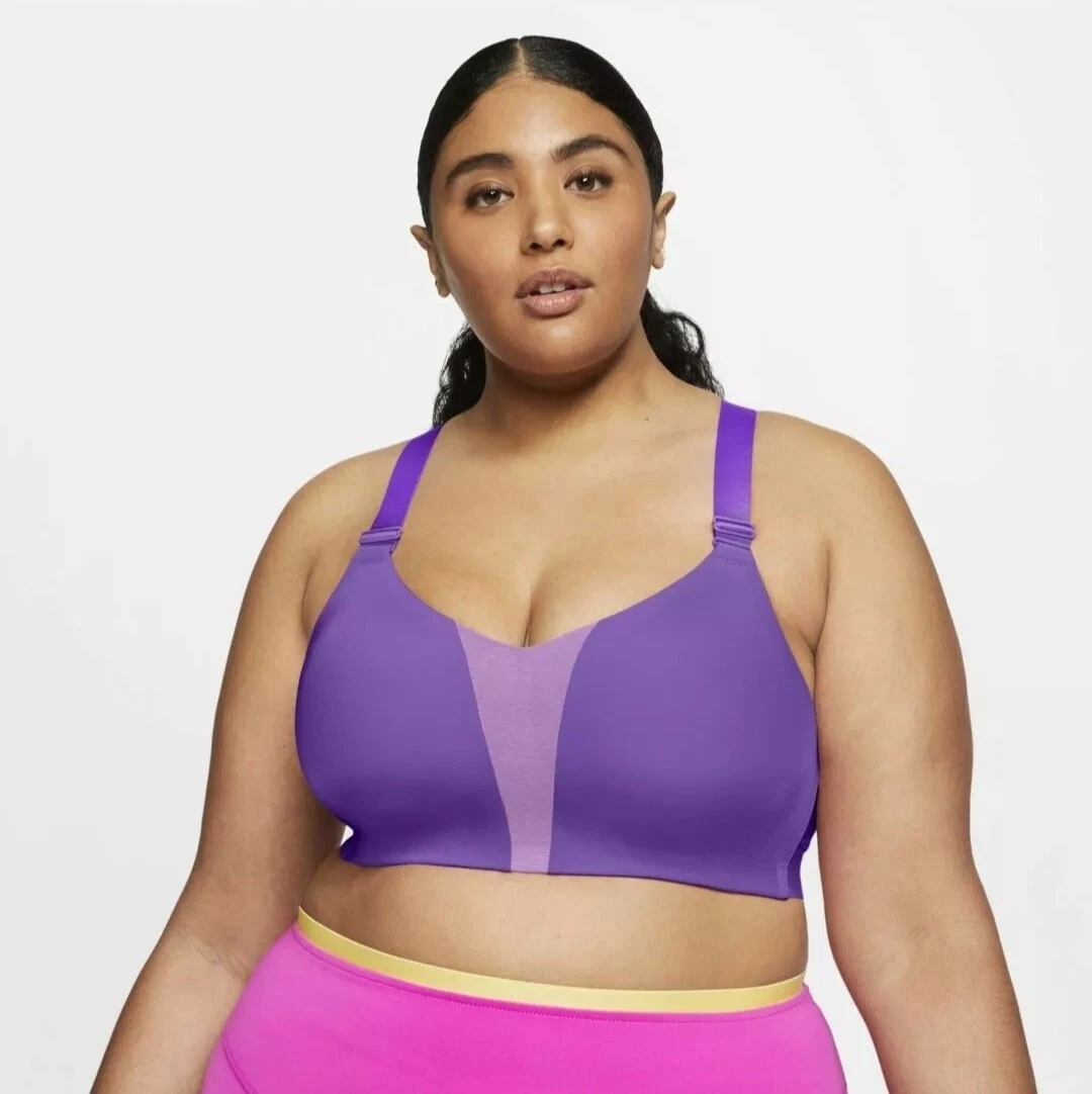 Nike Rival Plus Size Sports Bra Purple 44F Racerback Dri Fit Gym Workout Top | eBay