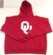 Champion Oklahoma Sooners Men's XL Hoodie Fleece NCAA Football Logo Crimson