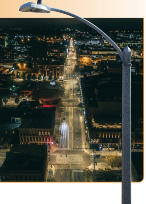 New York City Mercury Vapor streetlights by General Electric (GE H-series luminaires, mid-20th century)