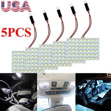 5x Car Festoon T10 Ba9s 48smd White Led Panel Interior Dome Map Light Bulb Lamp