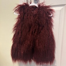 Zara Girls faux fur shag vest size 5-6