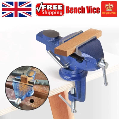 Heavy Duty Engineer Vice Vise Swivel Base Workshop Clamp Jaw Work Bench Table UK