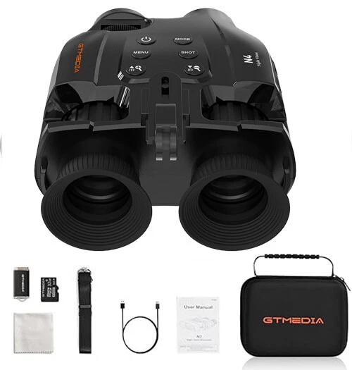 GTMEDIA Nachtsichtgerät Infrarot-Fernglas Nachtsichtbrille Wiederaufladbares mit 16GB TF