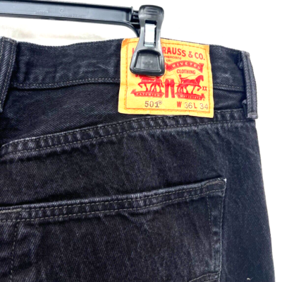 Levi Strauss & Co. CA00342 Original Fit 501 Black Denim Jean