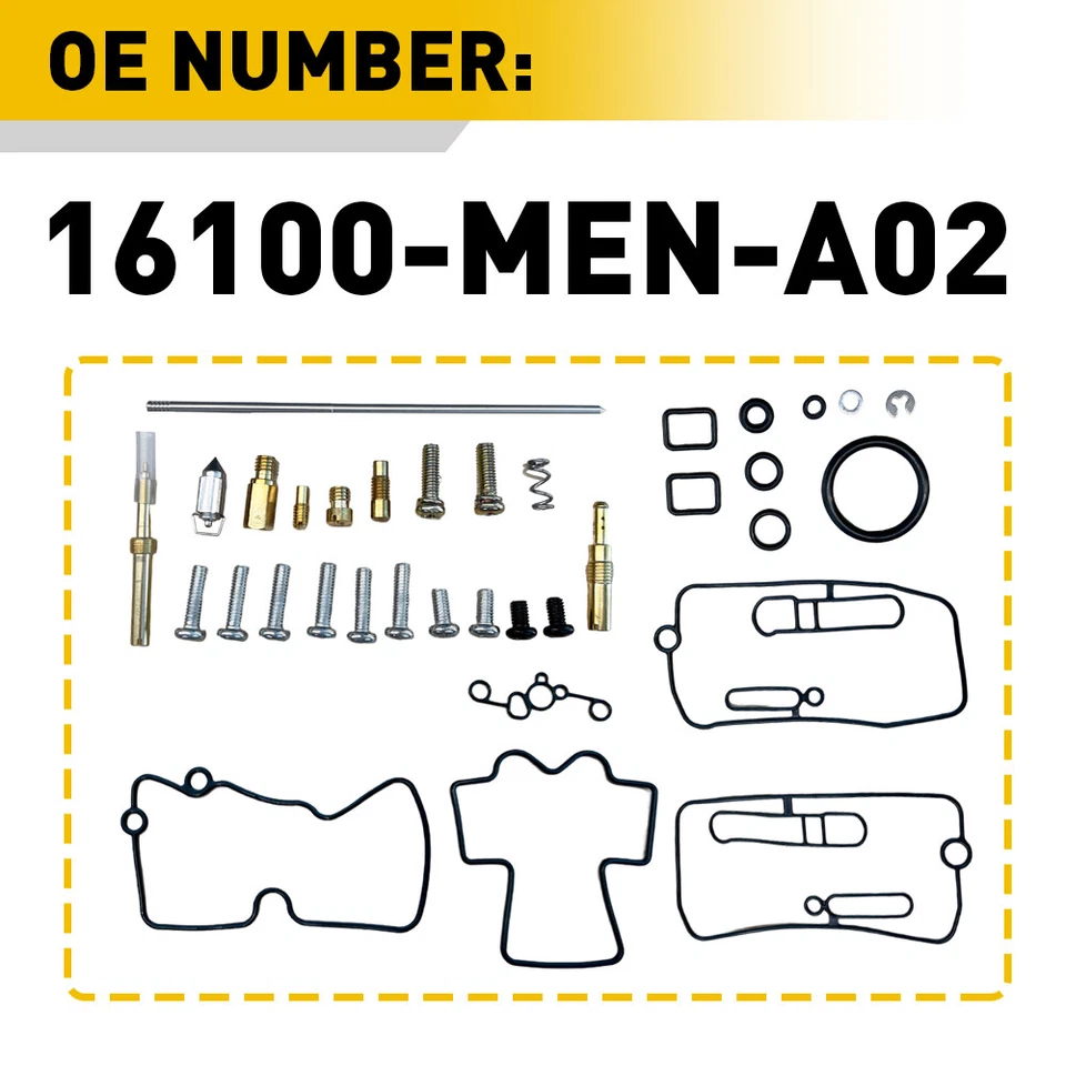 Kit de reparo de reconstrução de carburador para Honda CRF250X CRF250R CRF450R 2004-2017 - Imagem 2 de 4