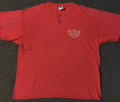 Vtg Smirnoff Vodka Thrashed Faded Distress Shirt XL Alcohol Beer Grunge Punk 90s